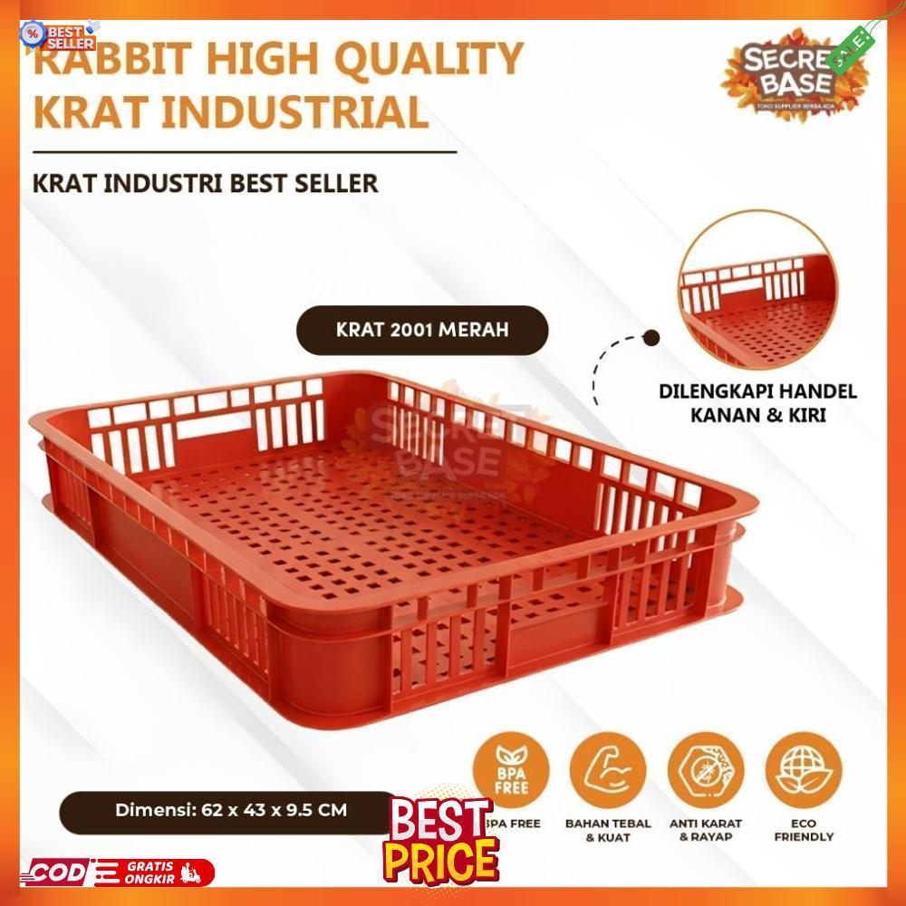 RABBIT HIGH QUALITY KRAT INDUSTRIAL 2001 - Keranjang Serbaguna / Krat Industri Tebal