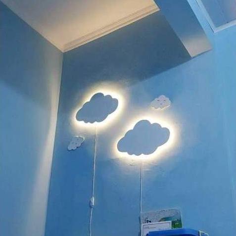 Tahan Lama Lampu Tidur Awan Hiasan Dinding Lampu Tidur Awan Aesthetic Barang Lucu Lampu Tidur Awan P