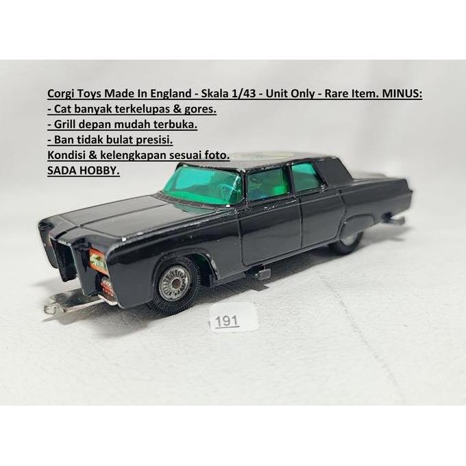 VINTAGE CORGI TOYS 1/43 THE GREEN HORNETS BLACK BEAUTY HITAM ENGLAND UNIT ONLY MIX99