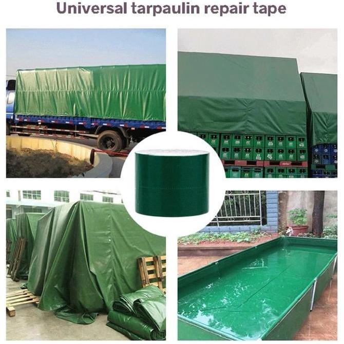 Lakban Tarpaulin Tape Lem Tempelan Repair Terpal Truk Tenda Kanopi Terpaulin Waterproof Anti Bocor