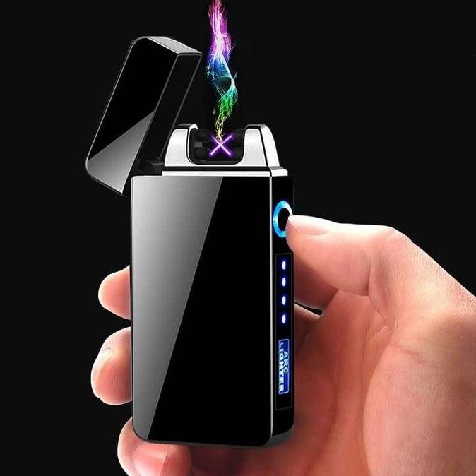 Korek Api Mancis Elektrik Pulse Plasma Lighter Rechargeable Bisa Cas