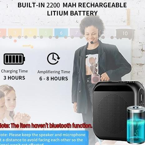Speaker Megaphone Mini Guru Tour Guide Pidato Speaker Pinggang Dengan Mic JEPIT Wireless