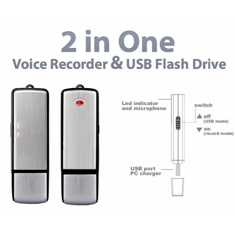 Alat Perekam Suara Mini Tersembunyi Alat Penyadap Sadap Suara Voice Recorder Flasdisk