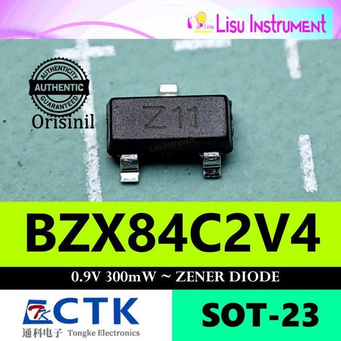 MOTRONICS 5 BUAH - BZX84C2V4 2.4V 300MW ~ BZX84C24 Z11 ZENER DIODE SOT-23 CTK ELECTRONIC - 5 BUAH