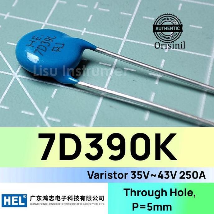 MOTRONICS 7D390K VARISTOR 35V~43V 250A THROUGH HOLE,P=5MM HONGZHI