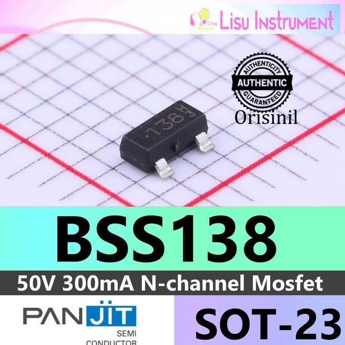 MOTRONICS BSS138 50V 300MA N-CHANNEL MOSFET 138 SOT-23 PANJIT ORIGINAL