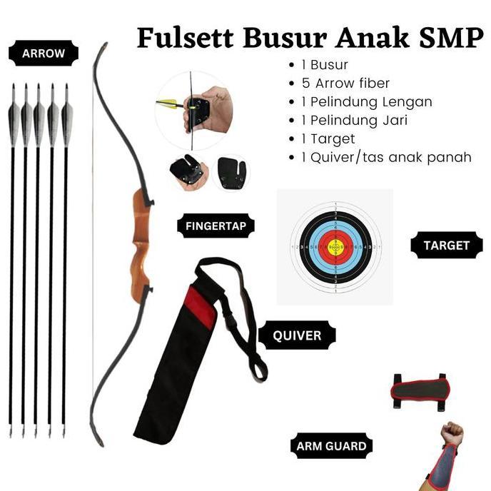 Busur Panah Standar Panahan Anak Arrow Fiber - Coklat
