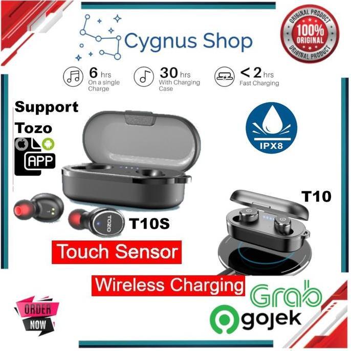 Jedug- Tozo T10 Tws Stereo Headset Wireless Earbuds Wireless Charging Ipx8