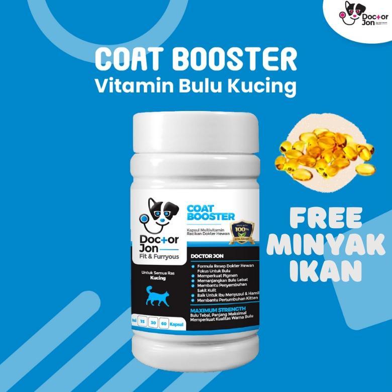 VITAMIN KUCING ANJING BULU COAT BOOSTER Cegah Jamuran Scabies DR DOCTOR Jon Lebat Rontok Menebalkan