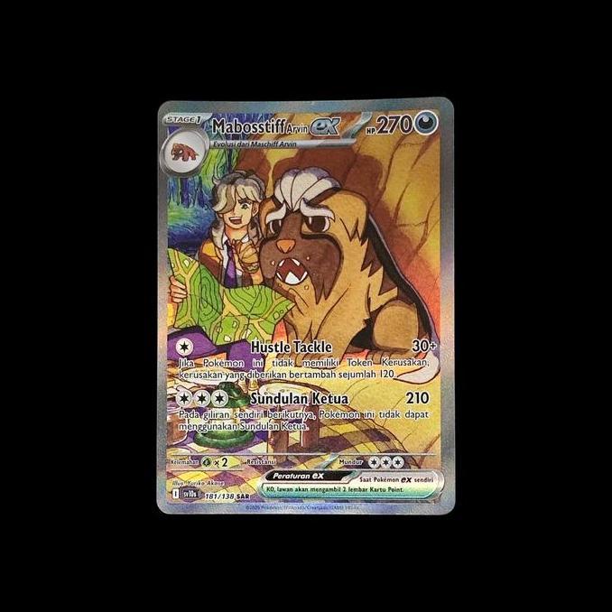KARTU POKEMON TCG INDONESIA MABOSSTIFF ARVIN EX SV10S 181/138 SAR RG99