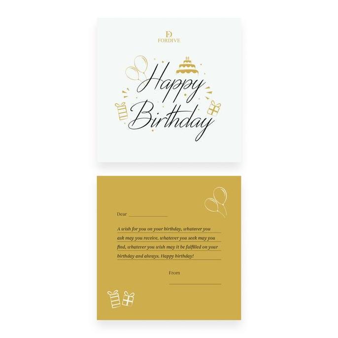Bestseller- Gift Card Fordive / Custom Gift Card