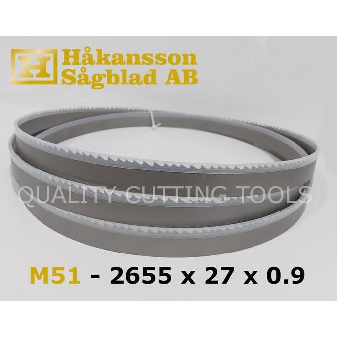 Mquinas - Hakansson Metal Bandsaw Blade M51 / Mata Gergaji Besi 2655 X 27 X 0.9