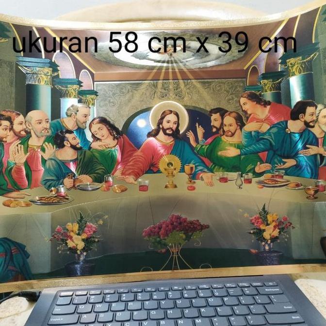 Rao - Pajangan Dinding Gambar 3D Mekah Perjamuan Kudus Bunda Maria Kaligrafi