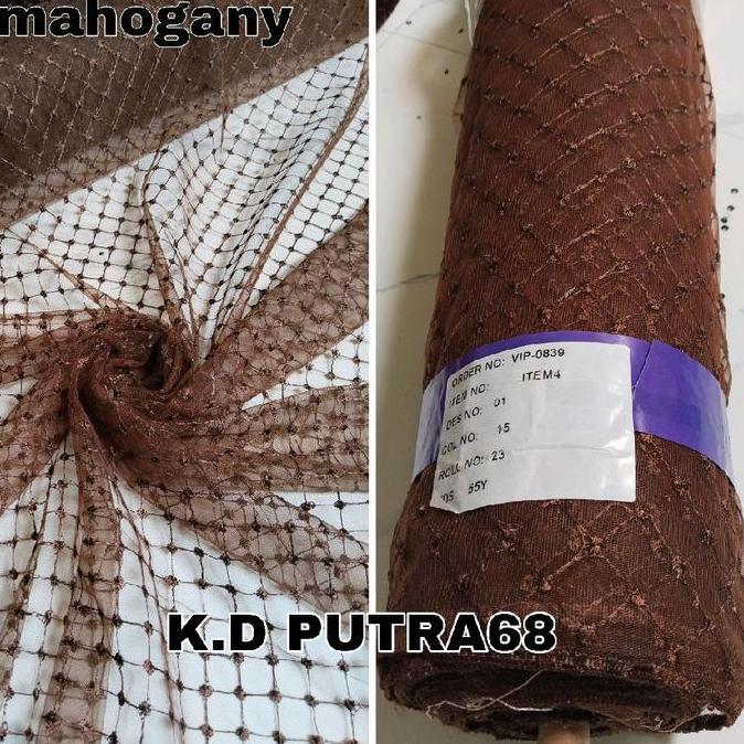 Costurar - Bahan Tile Kotak / Tille Kotak / Brukat Kotak Kotak