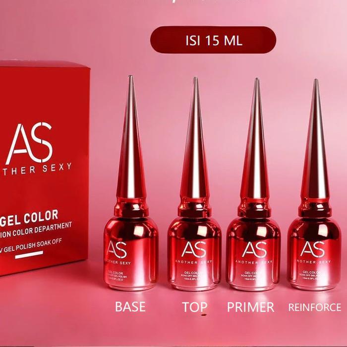 AS komponen base coat/top coat/reinforce/primer/matte top Nail gel polish - AS-base coat