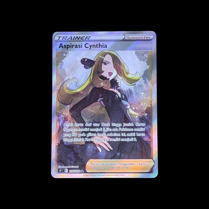 KARTU POKEMON TCG INDONESIA ASPIRASI CYNTHIA TRAINER SR RG99