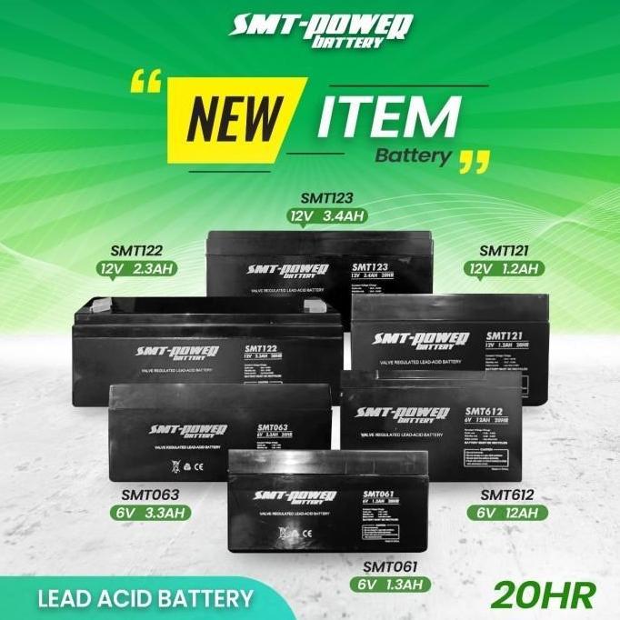 Baterai Aki kering POWER 612 6v 12Ah 6 volt 12 Amper 6v 10 Ah 12Ah