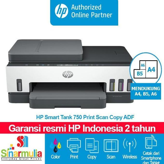 MGC HP Printer Smart Tank 750 Print Scan Copy ADF