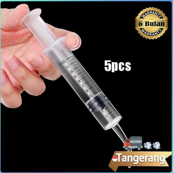 ROPA 5pcs/set Dental Syringe 12ml Syringe Irigasi Dental  Jarum Gigi Irigasi
