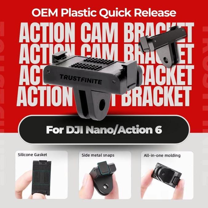 OEM Plastic Quick Release with Action Cam Bracket DJI Nano/Action 6 - DJI Osmo Nano / DJI Osmo Actio