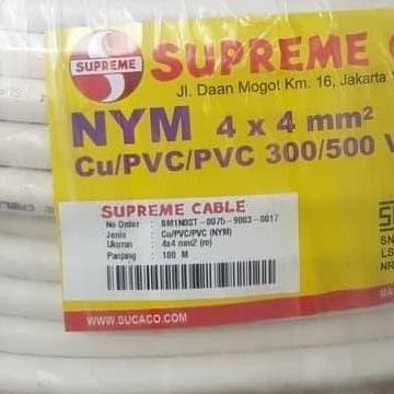 Promo Kabel Listrik NYM 4x4 Supreme 50 Meter / Kabel NYM 4x4 Supreme 50M Diskon