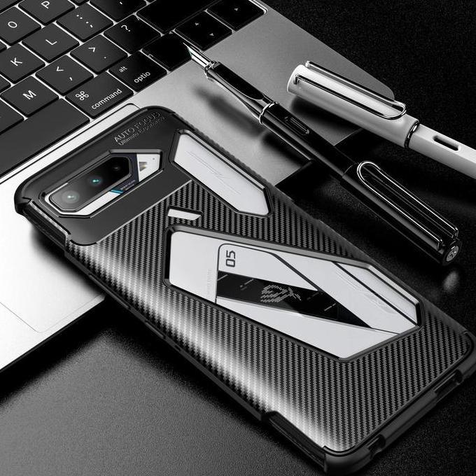 COMPATIBLE FOR ASUS ROG PHONE 5 ROG 5S CARBON AUTOFOCUS SLIM ARMOR PROTECTION Aksesoris Handphone