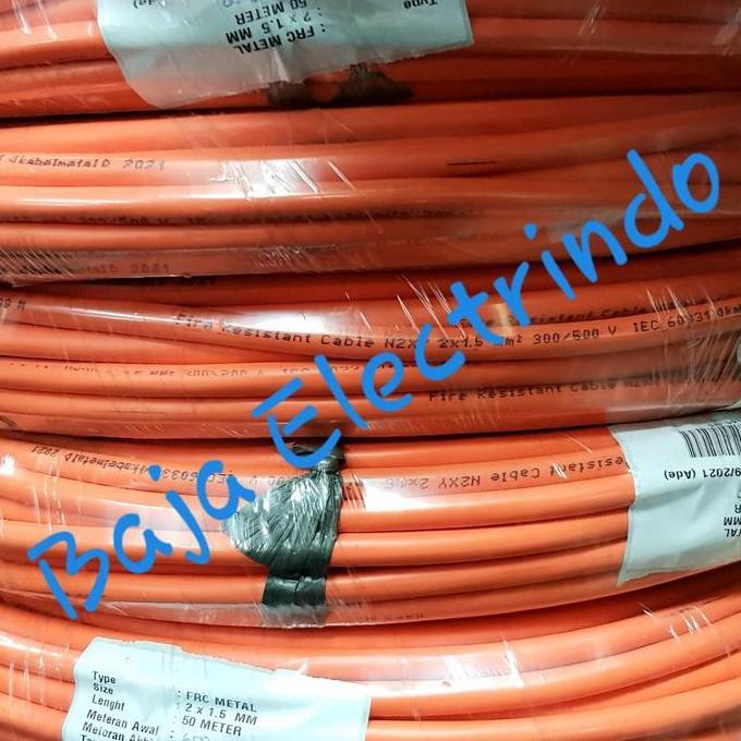 Promo Kabel Tahan Api FRC 2x1,5mm @50M Fire Resistant Cable 2x1,5 mm Metal Kabel FRC 2x1.5 2x1.5mm K