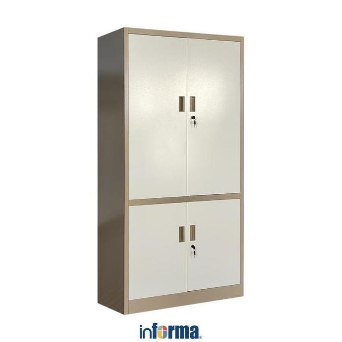 wamiskuni - informa kiev lemari arsip kantor metal 4 pintu - cokelat filling kabinet penyimpanan dok
