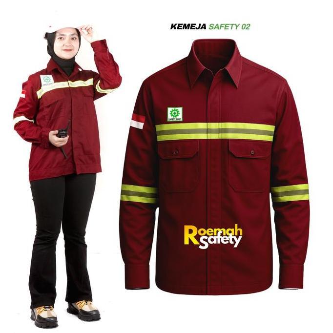 PREMIUM / KEMEJA SAFETY TANGAN PANJANG | KEMEJA PDL | KEMEJA SERAGAM PROYEK