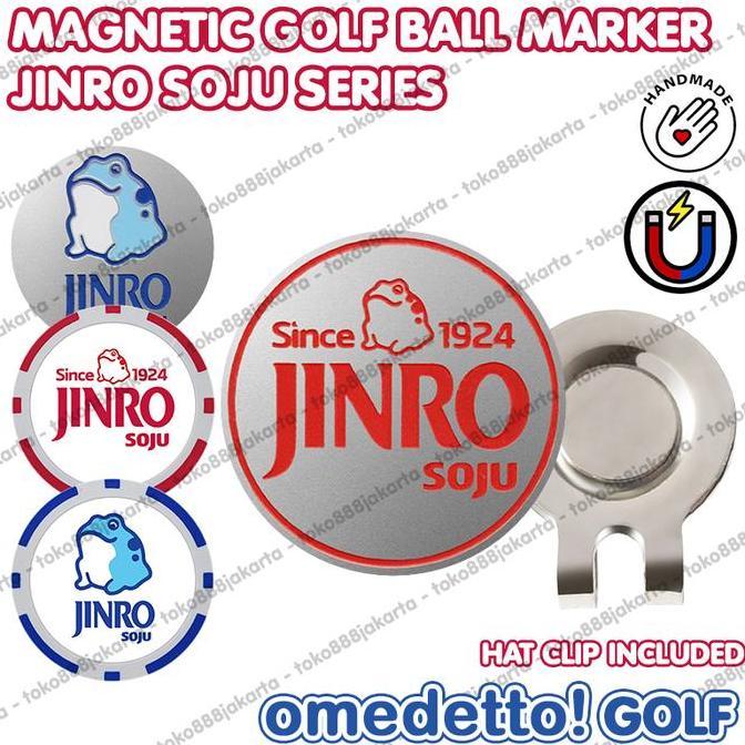 TERBARU - JINRO GOLF BALL MARKER WITH MAGNET HAT CLIP OMEDETTO