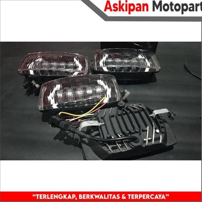 Headlamp reflektor lampu depan daymaker vespa excel kotak 10 & 15 titik led