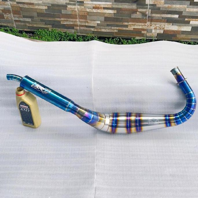 Knalpot RX King knalpot Kobra stainless BLUE SE {Special Edition} RR27 EXHAUST Motorcycle