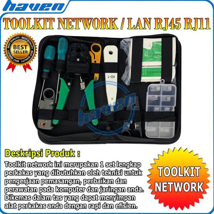 DS335 - LAN Tester Toolkit Network Repair 8 In 1 / Toolkit Network 8IN1 Tool Kit Set Tester LAN RJ45