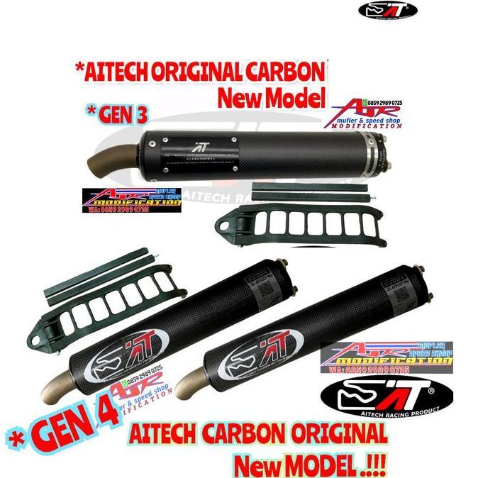 Silincer Knalpot Aitech Original Carbon Kevlar Ori new Ninja RR & R 2t