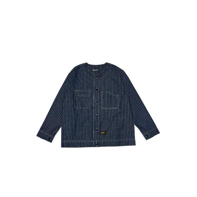 Fatgoods cardigan jaket wabash navy cotton raw denim