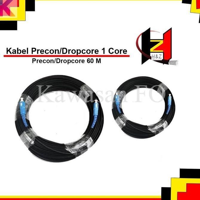 DR174 - Kabel Precon 60 Meter SC UPC / Kabel Fiber Optik 1 Core 60M Merk Fiber Tekno Siap Pakai