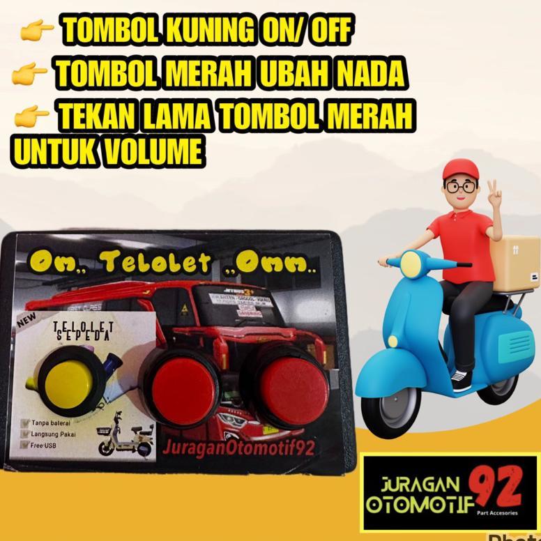 VELZASHOP KLAKSON SEPEDA BASURI / KLAKSON TELOLET SEPEDA / BEL SEPEDA TOMBOL TERMURAH