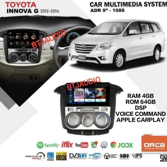 HEAD UNIT TAPE MOBIL ANDROID ORCA GRAND INNOVA TYPE G THN 2011-2015