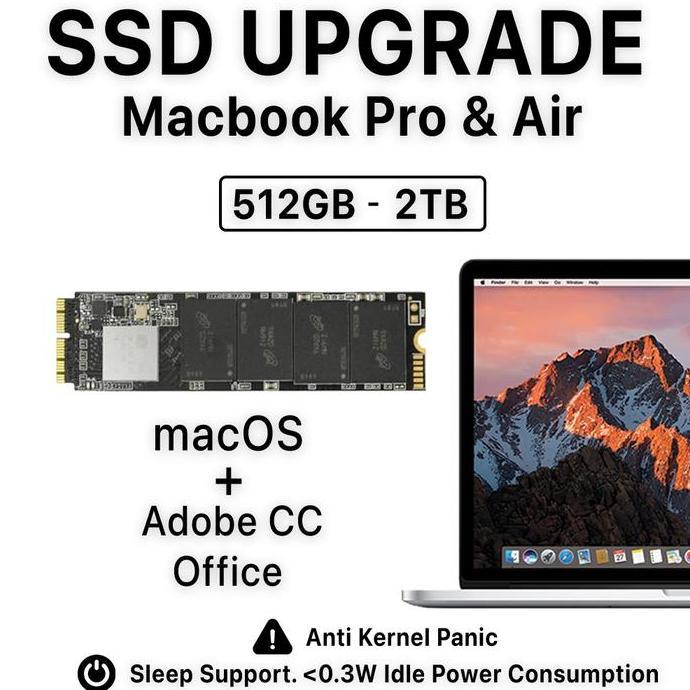 SSD 512GB/1TB MacBook Air 2013-2017/MacBook Pro Retina 2012-2015