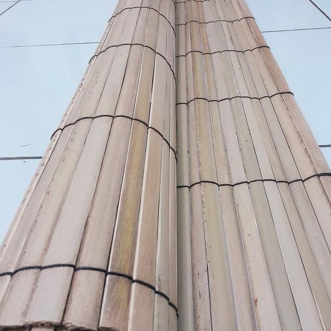 IS - Tirai Kerai Bambu Outdoor Minimalis Size 2x2 Plus Tali Tirai Kayu Curtain Bahan Kulit