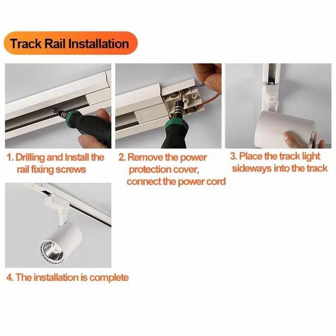 Plus- Rel Lampu Plafon Track Lht / Rel Lampu 1 Meter