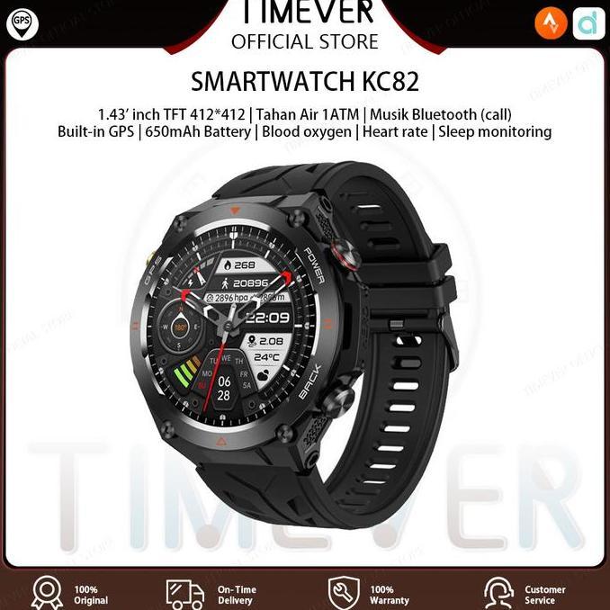 TIMEVER KC82 |  Built-in GPS | 650 mah jam tangan pintar | tahan air 1ATM | jam tangan militer | ket