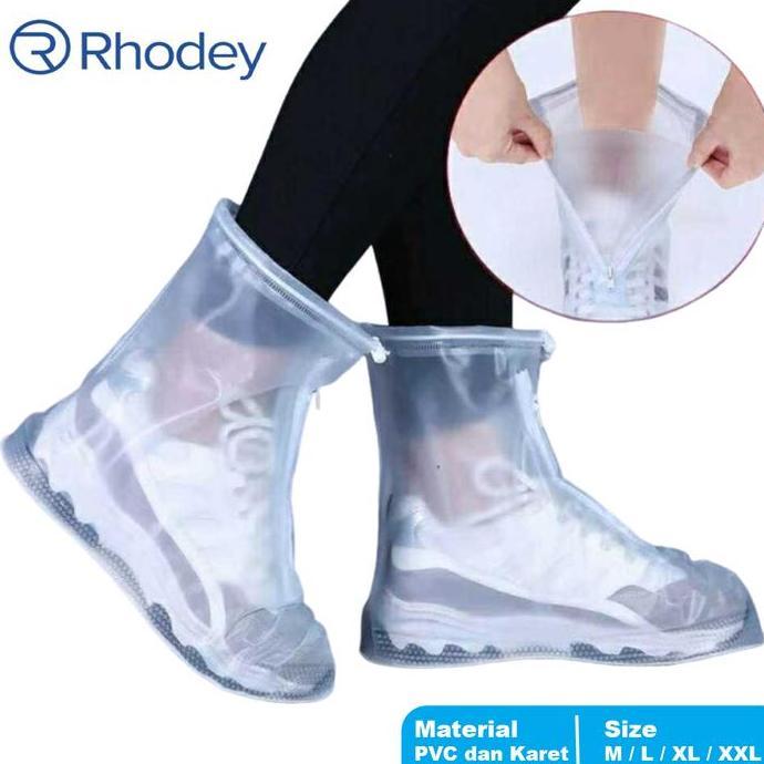 ESWANE Rhodey Cover Pelindung Sepatu Bening Mantel Jas Hujan Sepatu Boot Motor Rain Cover Shoes PVC 
