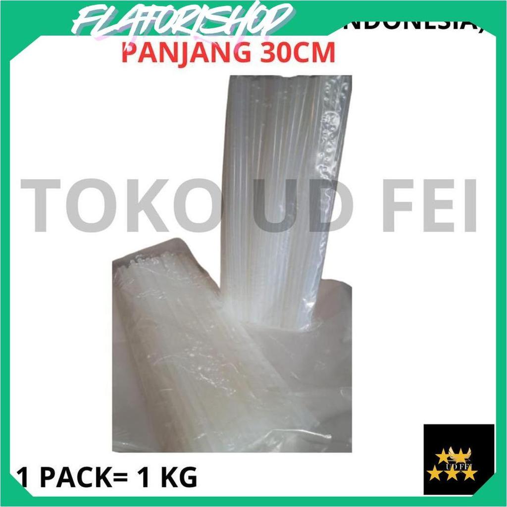 (1 KG 30CM LEM BAKAR INDONESIA) Lem Bakar Kecil/ Lem Tembak/ Lem bakar Panjang/ Lem Lilin Panjang UD