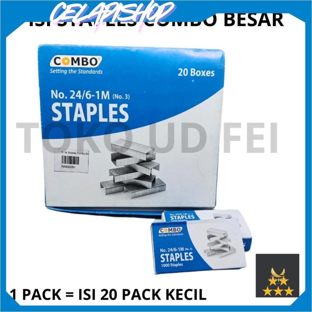 (1 PACK = ISI 20 PACK KECIL) ISI STAPLES COMBO BESAR/ ISI STAPLES COMBO BESAR/ ISI STAPLES BESAR UDF