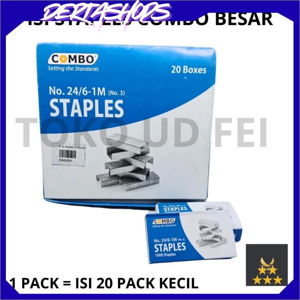 (1 PACK = ISI 20 PACK KECIL) ISI STAPLES COMBO BESAR/ ISI STAPLES COMBO BESAR/ ISI STAPLES BESAR UDF
