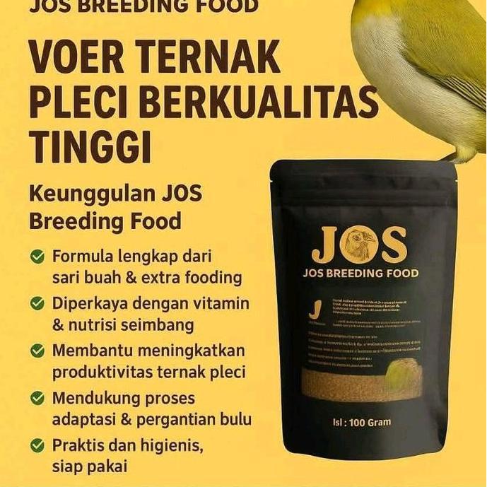 VOER JOS voer ternak pleci dengan kualitas yang lengkap cocok untuk pengkondisian jantan maupun beti