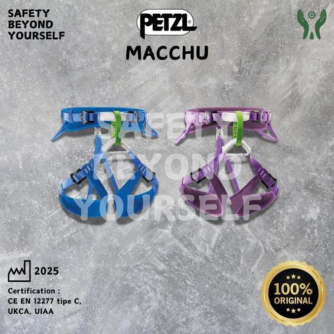 NEW MACCHU PETZL Sit Harness Kids for Adventure Park / Outbound untuk Anak (Max 40 Kg) - untuk Kesel