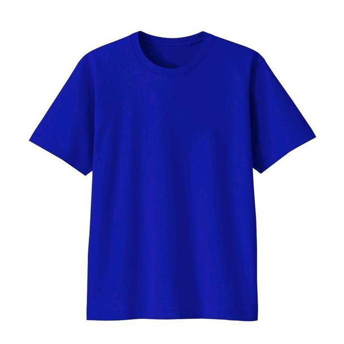 PREMIUM / Kaos Oblong Polos Biru BCA Lengan Pendek Pria dan Wanita Baju Fit Lembut Nyaman Sablon Pan