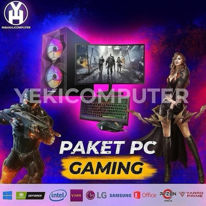 TERBARU READY PC Gaming & Editing Rakitan | Siap Live Streaming | Fullset Monitor 24 Inch